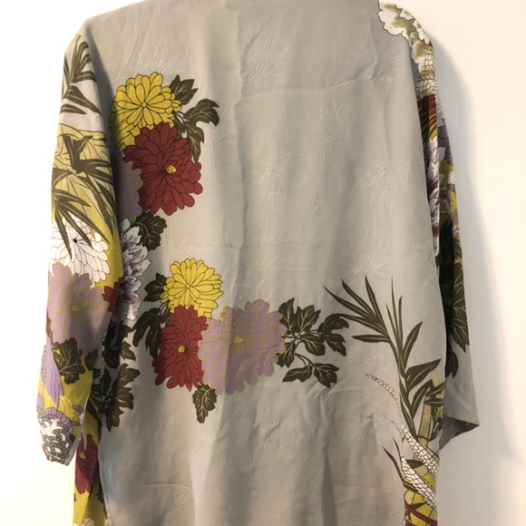 Citron beautiful Mandarin collar button up tunic size large - Picture 3 of 5